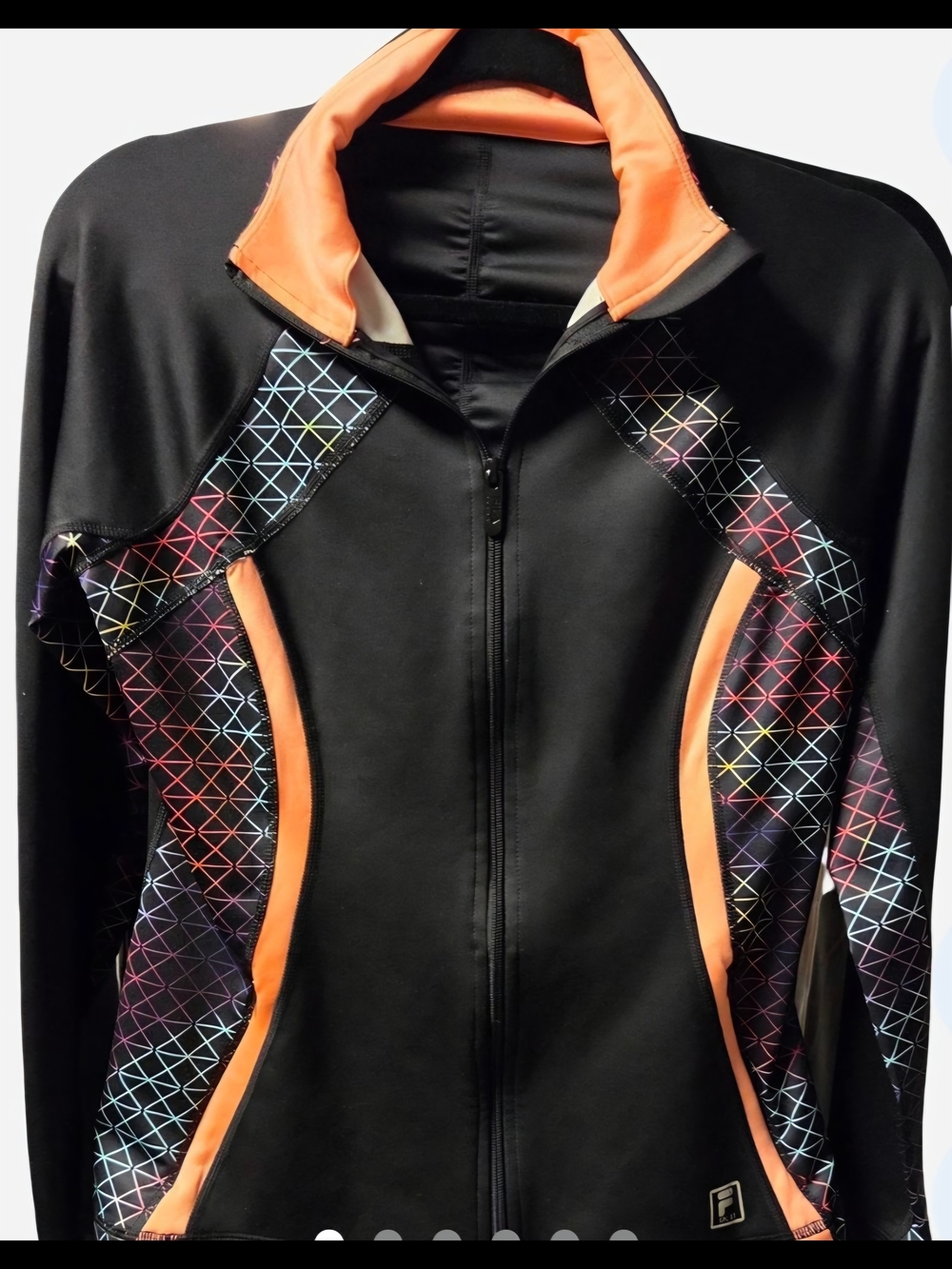 FILA Black & Orange Women’s Full-Zip Athletic Jacket